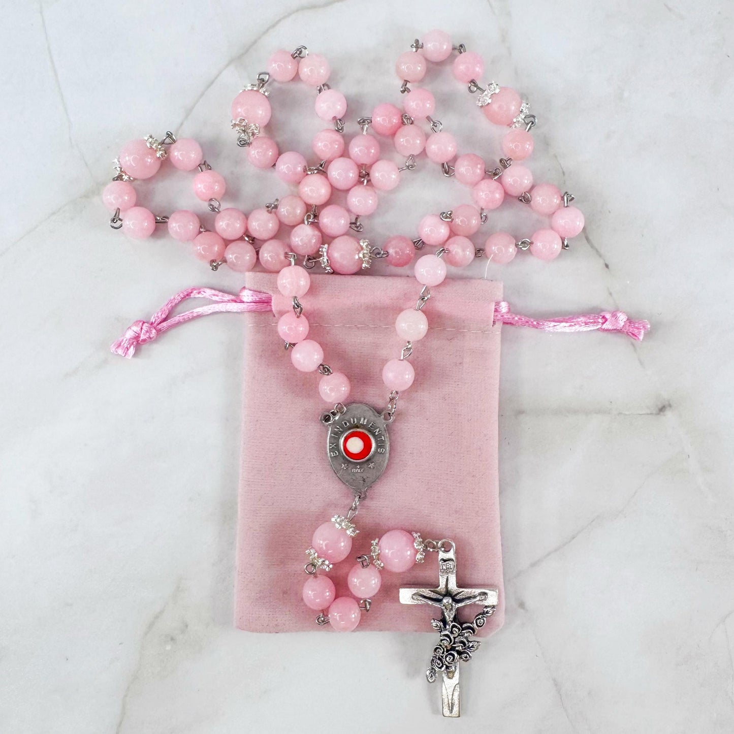 Saint Therese of Lisieux Devotional Rosary with 3rd Class Relic