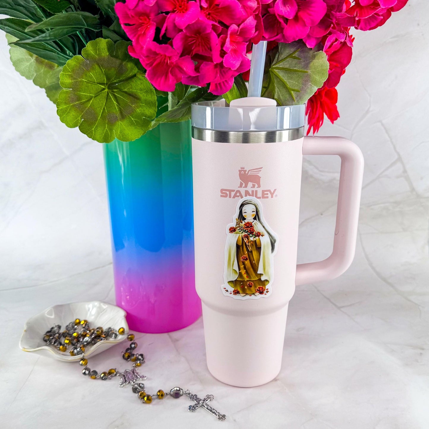 St Therese of Lisieux Vinyl Sticker