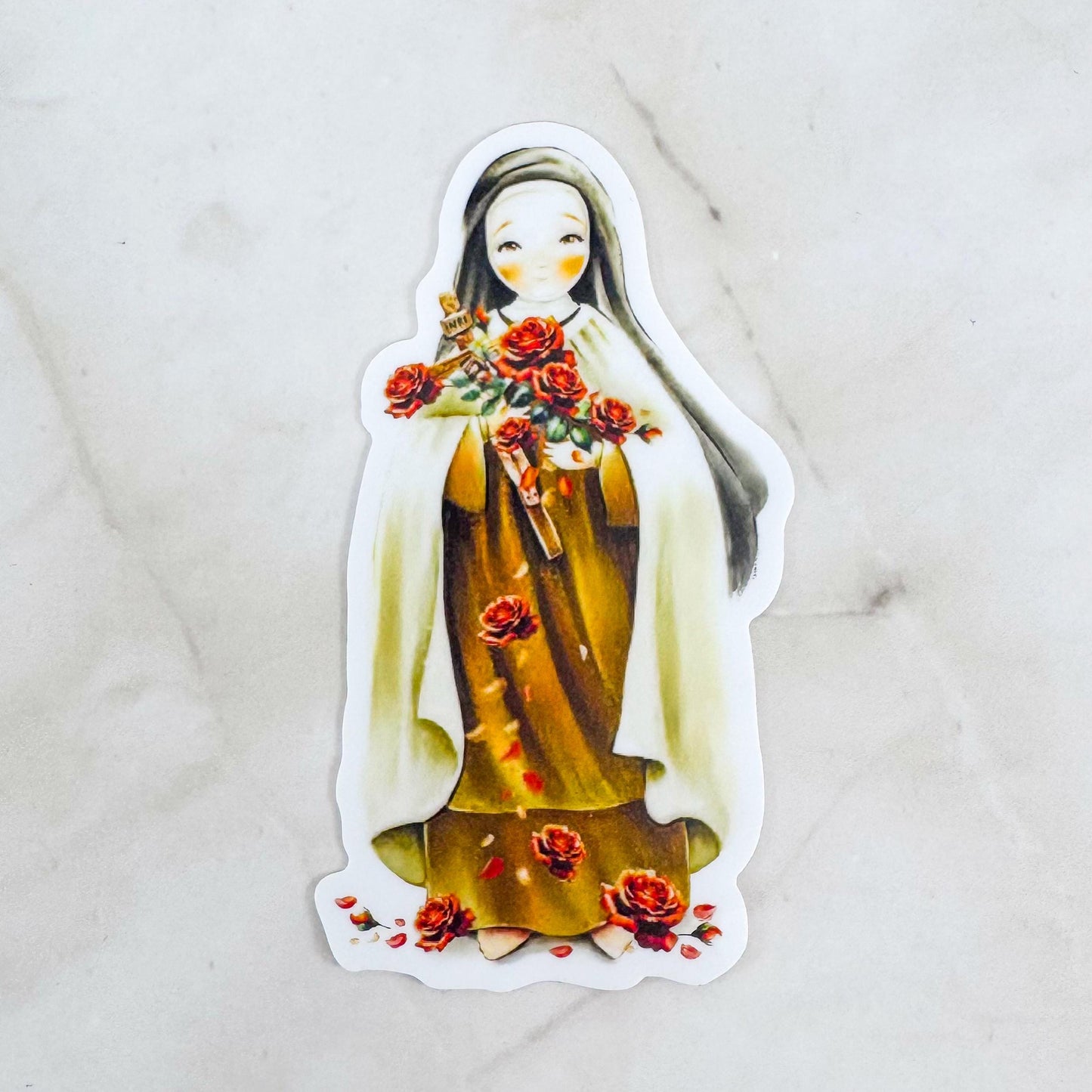 St Therese of Lisieux Vinyl Sticker
