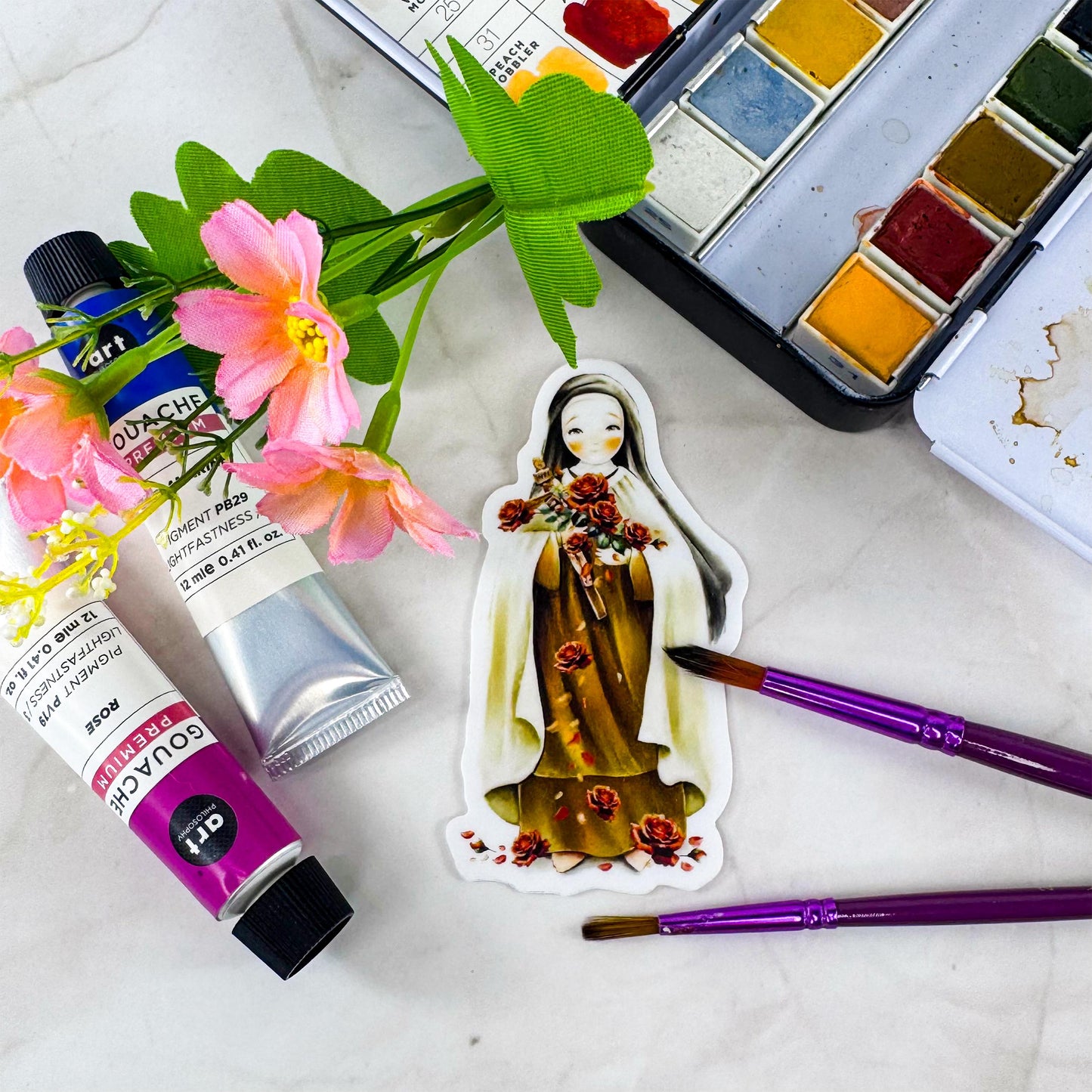 St Therese of Lisieux Vinyl Sticker