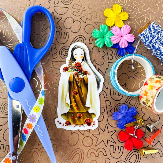 St Therese of Lisieux Vinyl Sticker