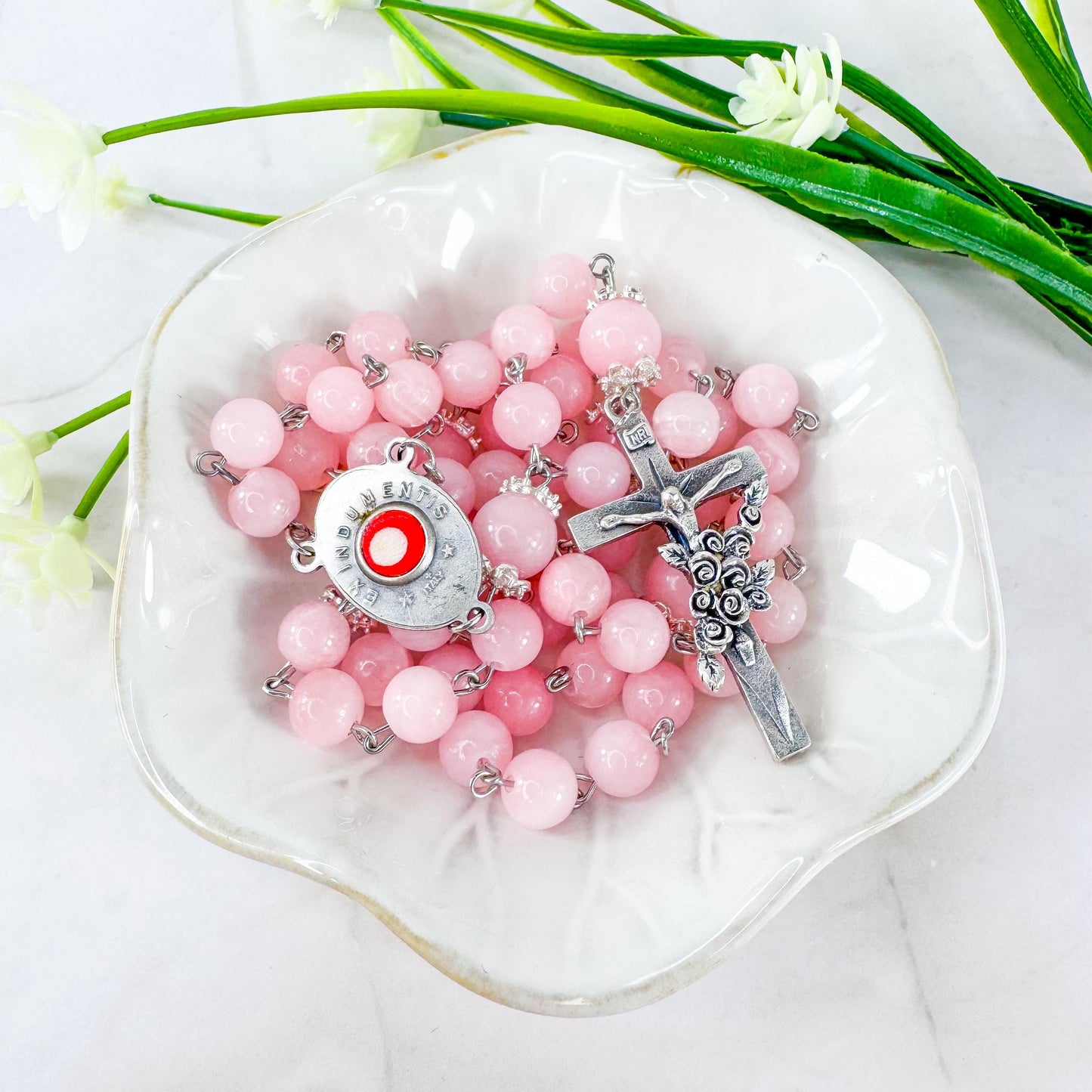 Saint Therese of Lisieux Devotional Rosary with 3rd Class Relic