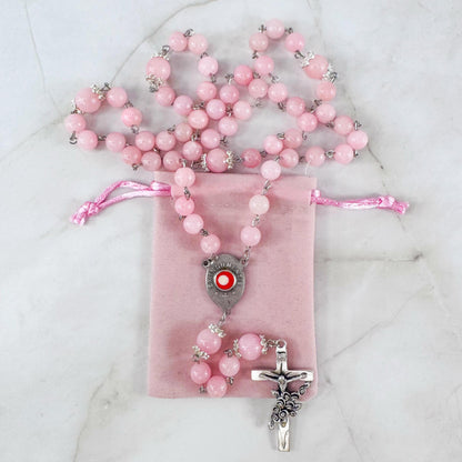 Saint Therese of Lisieux Devotional Rosary with 3rd Class Relic
