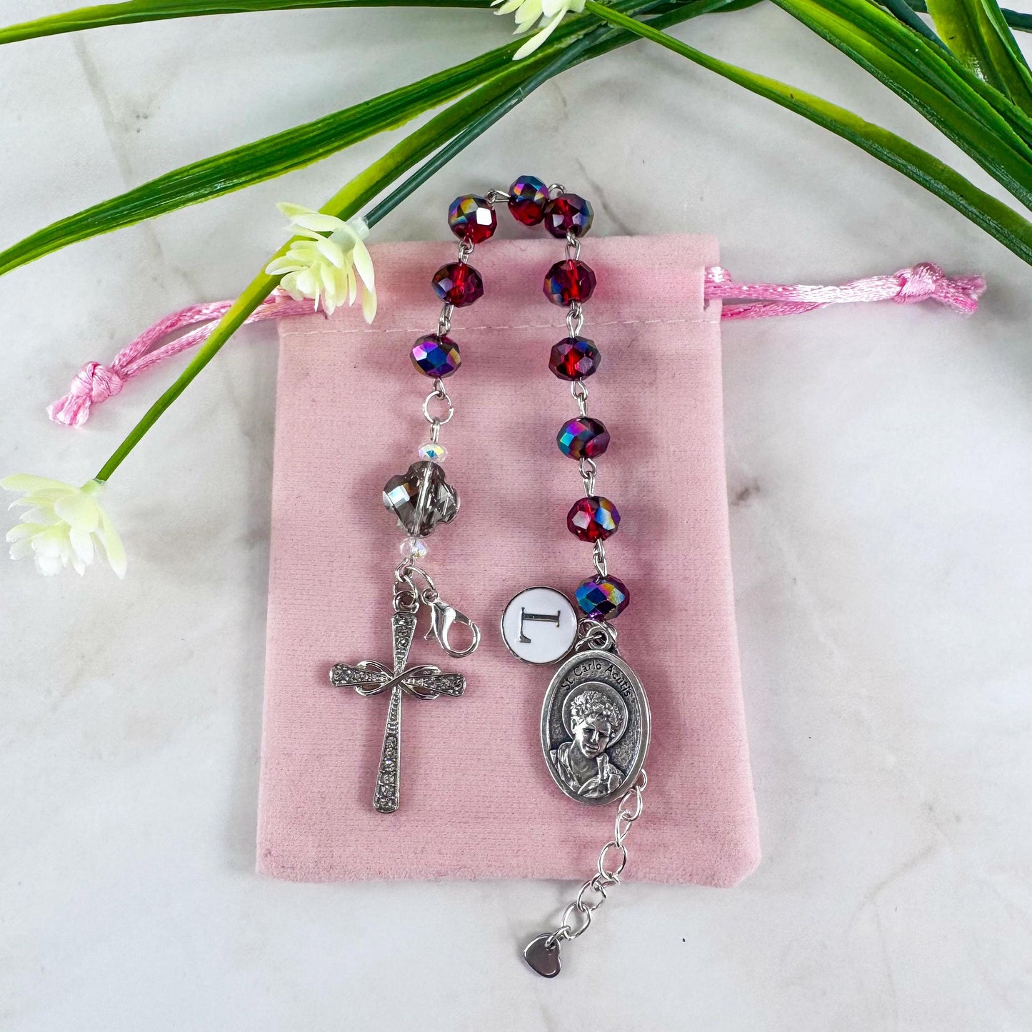 Blessed Carlo Acutis Pocket Rosary Bracelet