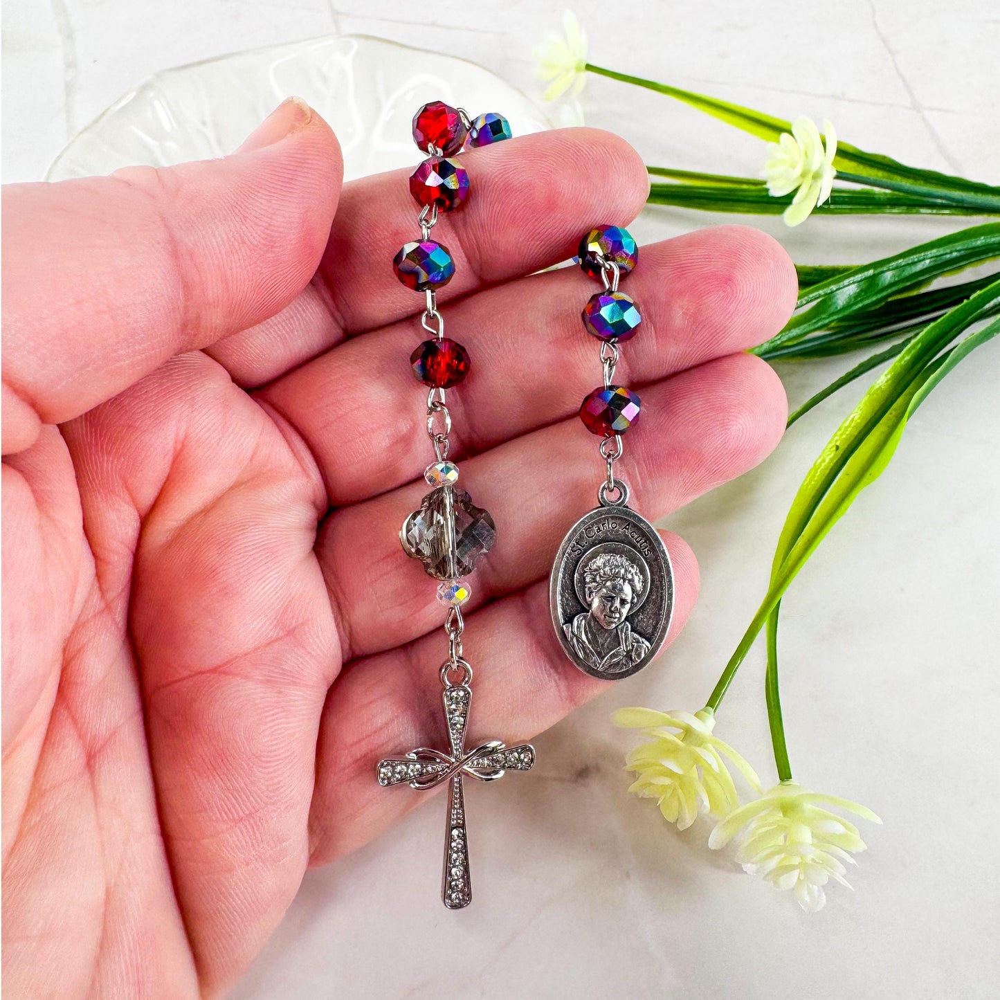 Blessed Carlo Acutis Pocket Rosary Bracelet