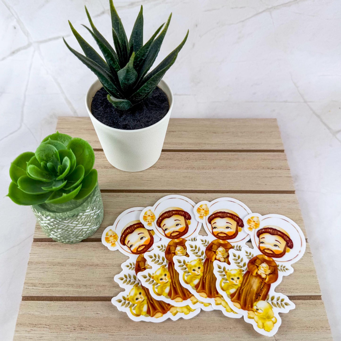 St Francis of Assisi Catholic Vinyl Sticker