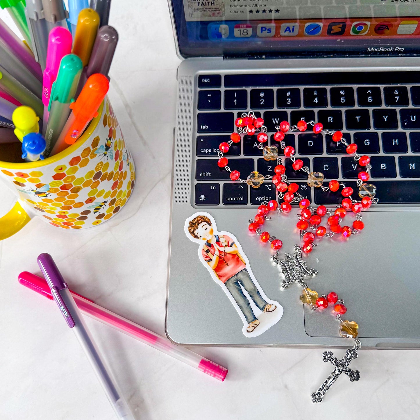 Blessed Carlo Acutis Catholic Vinyl Sticker