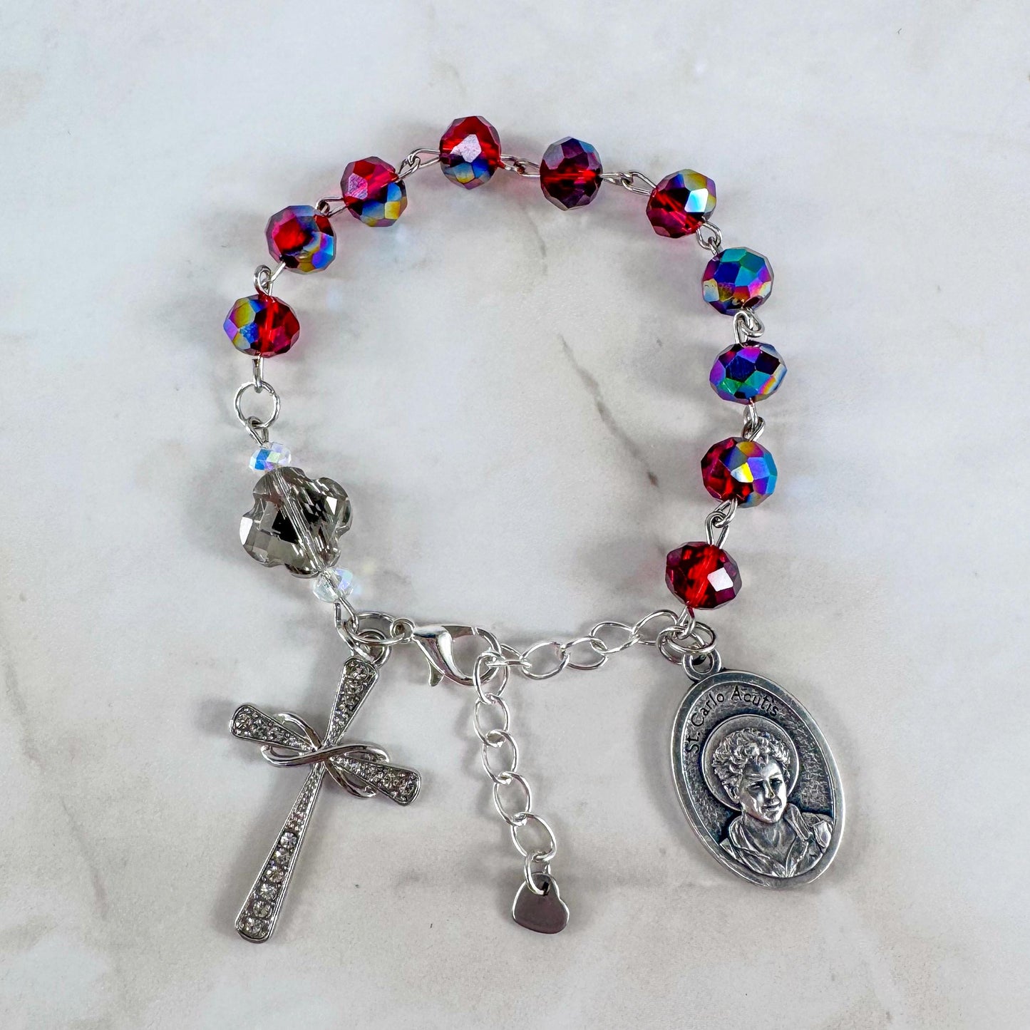 Blessed Carlo Acutis Pocket Rosary Bracelet