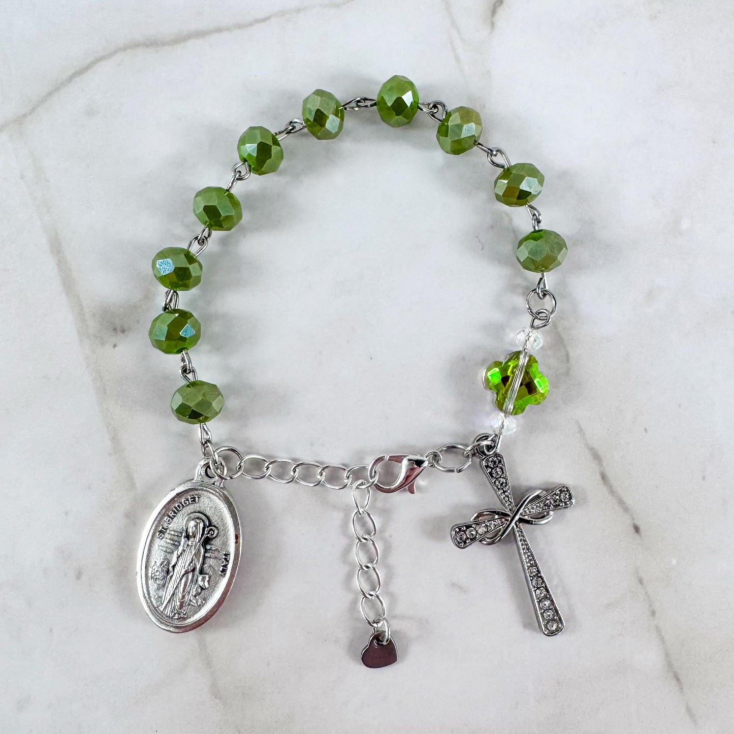 St Patrick Pocket Rosary Adjustable Prayer Bracelet