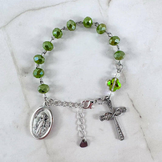 St Patrick Pocket Rosary Adjustable Prayer Bracelet