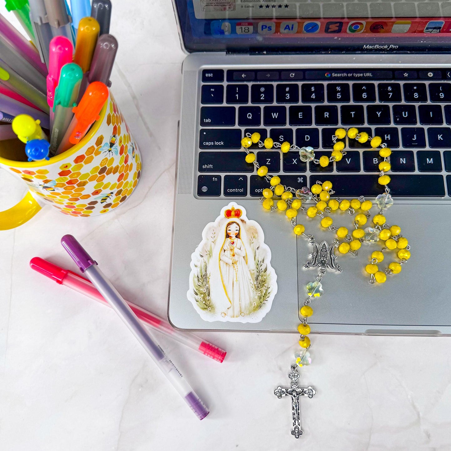 Our Lady of Fatima Catholic Vinyl Sticker