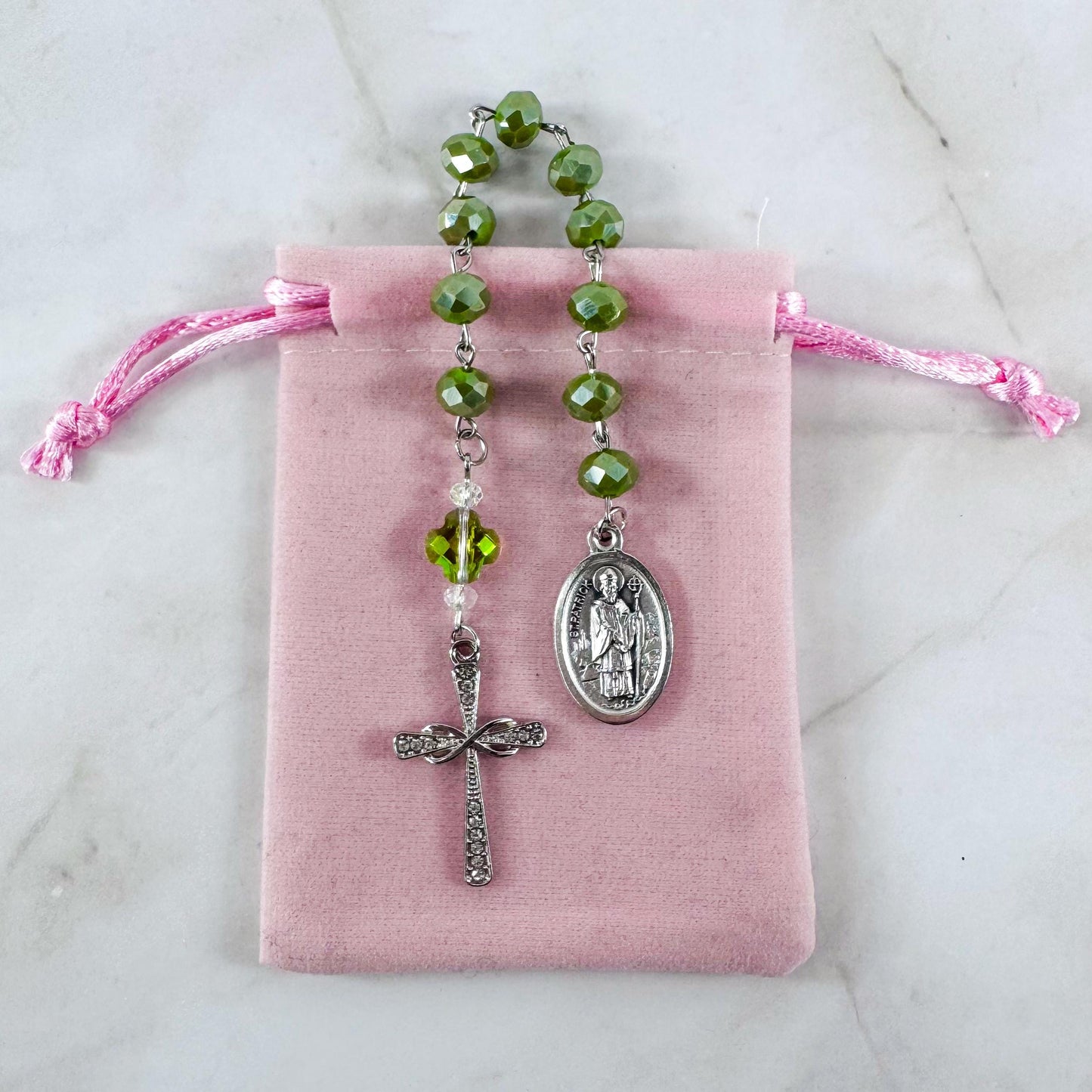 St Patrick Pocket Rosary Adjustable Prayer Bracelet