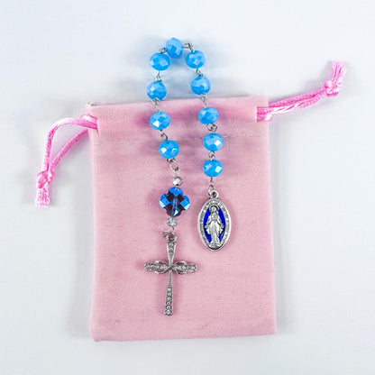 Our Lady of Grace Miraculous Medal Pocket Rosary Bracelet