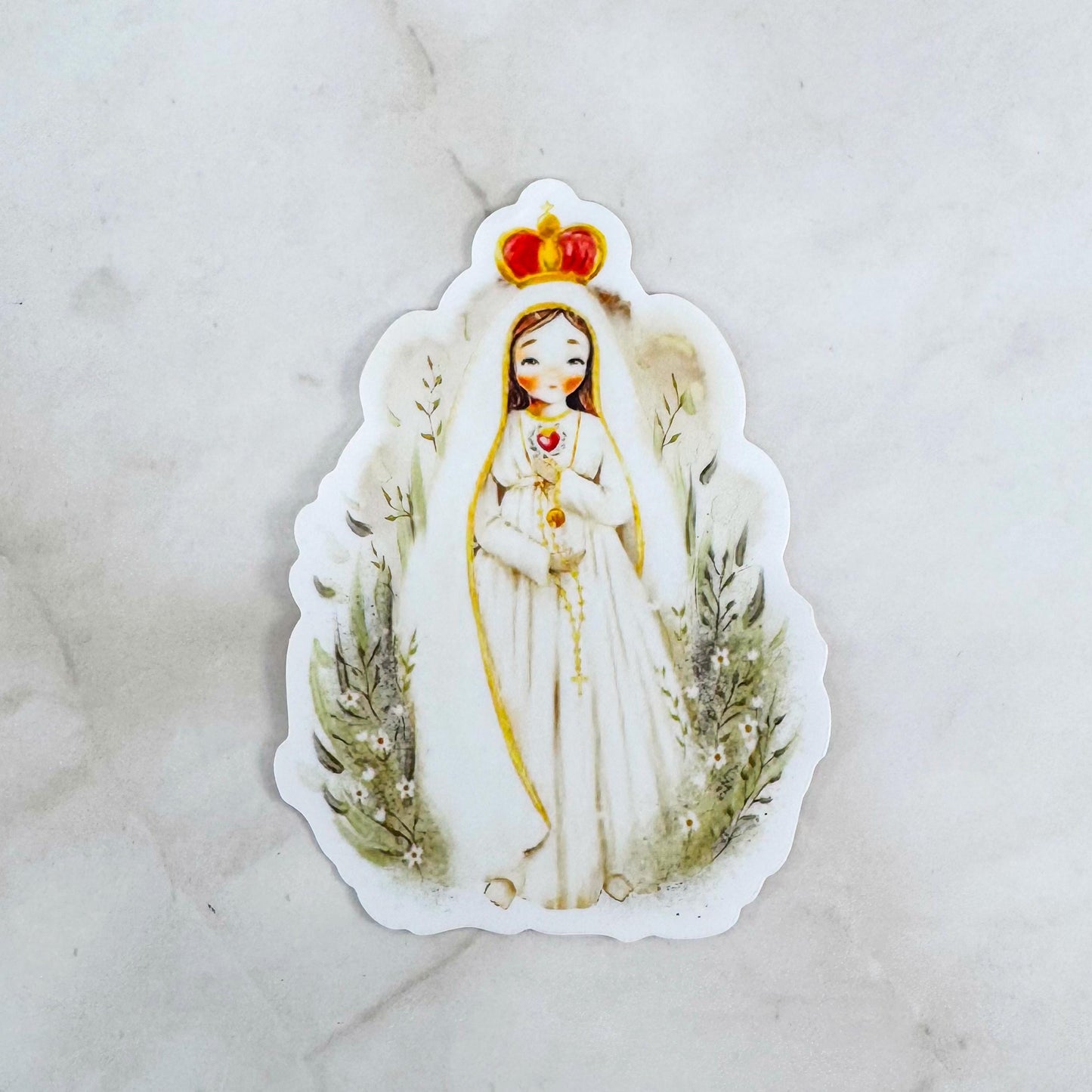 Our Lady of Fatima Catholic Vinyl Sticker