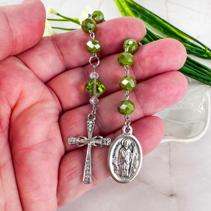 St Patrick Pocket Rosary Adjustable Prayer Bracelet