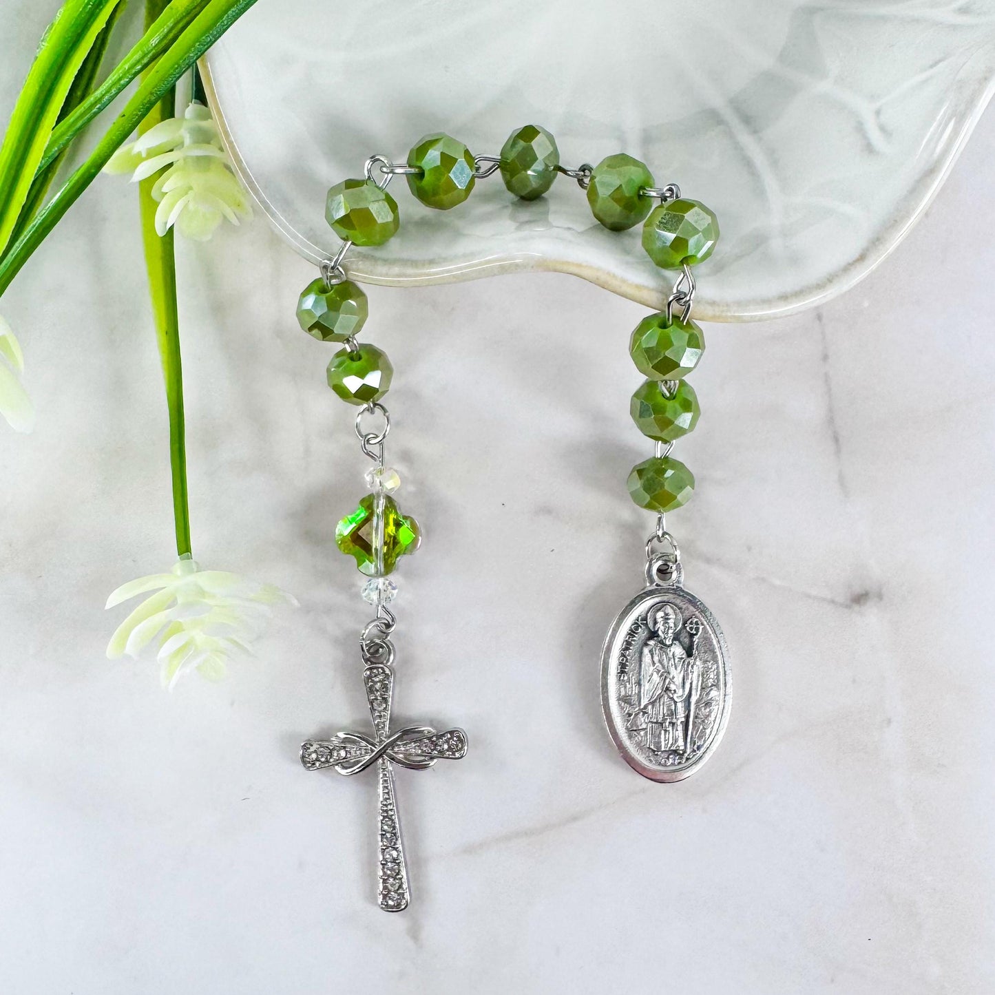 St Patrick Pocket Rosary Adjustable Prayer Bracelet