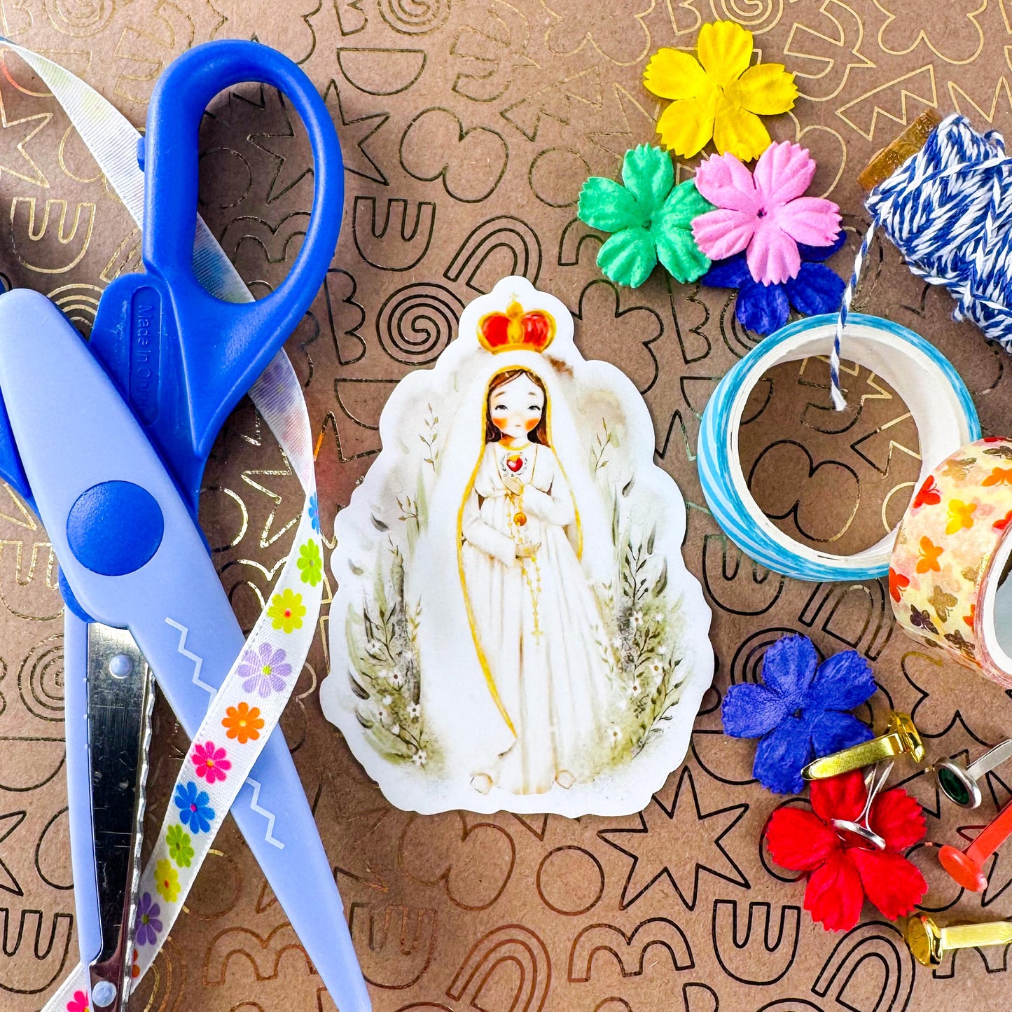 Our Lady of Fatima Catholic Vinyl Sticker