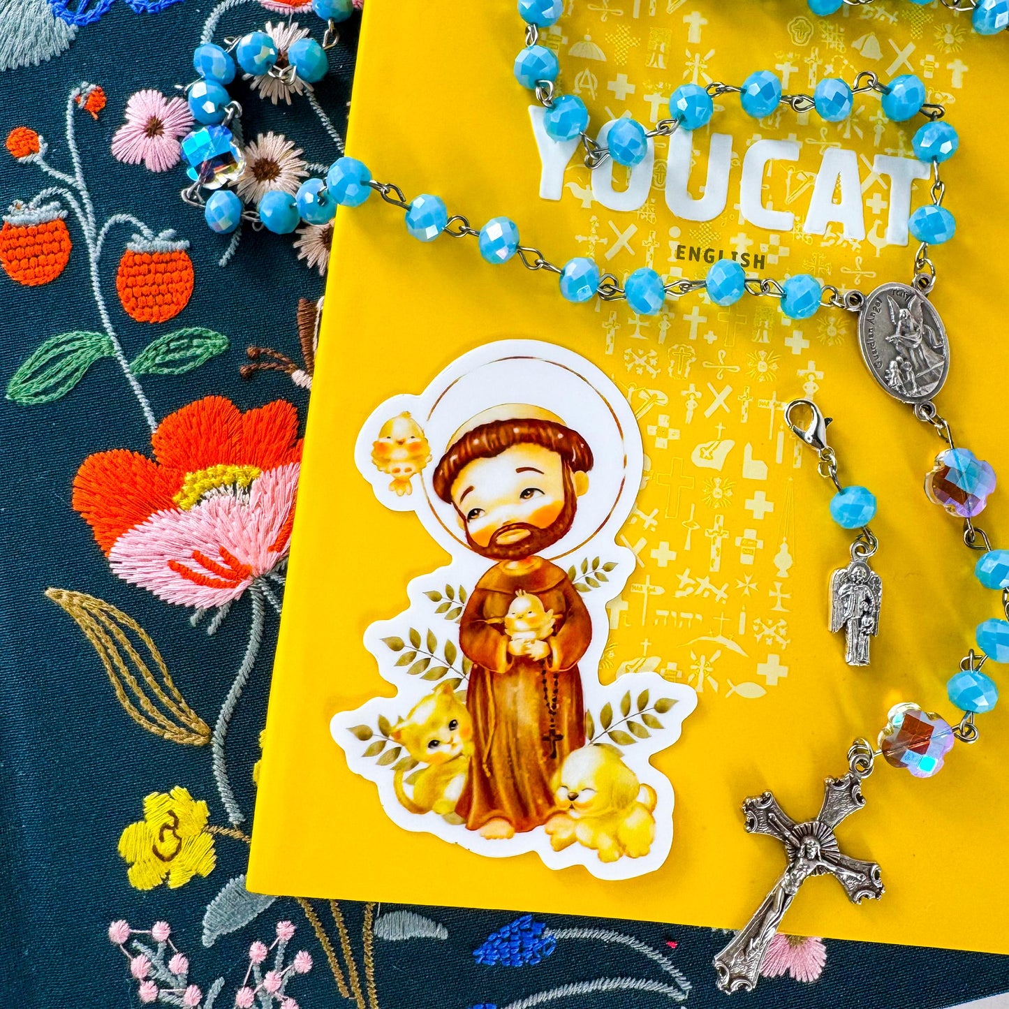 St Francis of Assisi Catholic Vinyl Sticker