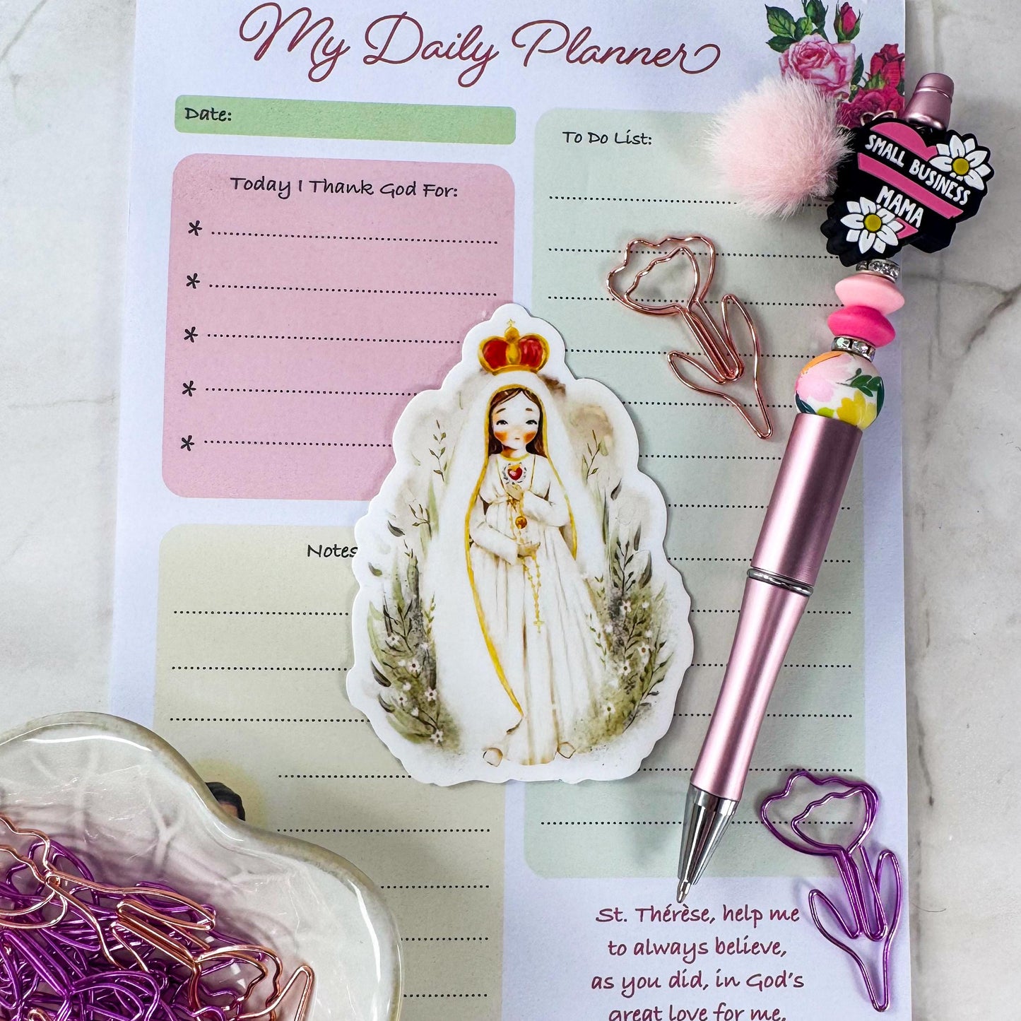 Our Lady of Fatima Catholic Vinyl Sticker