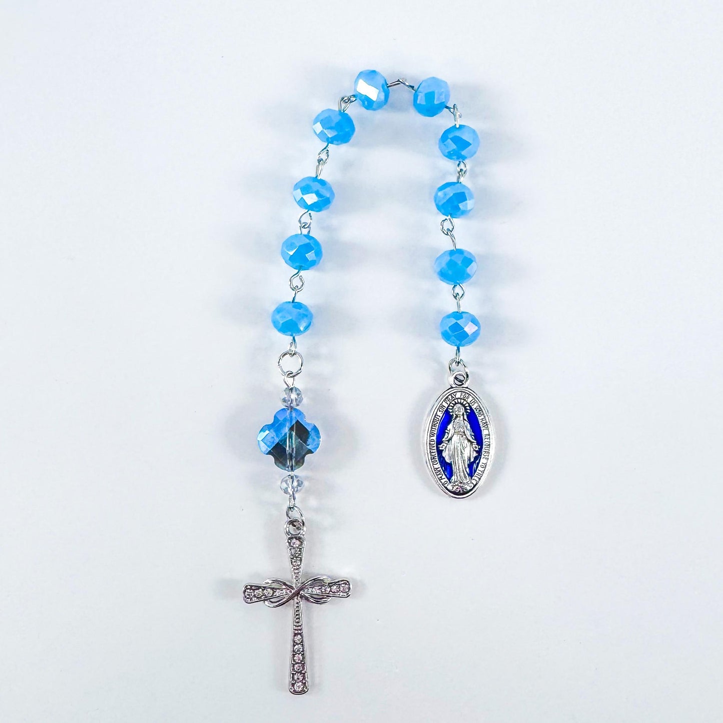 Our Lady of Grace Miraculous Medal Pocket Rosary Bracelet