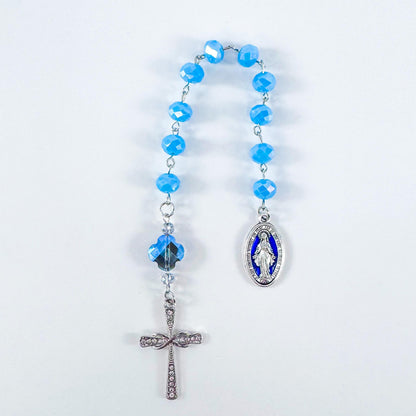 Our Lady of Grace Miraculous Medal Pocket Rosary Bracelet