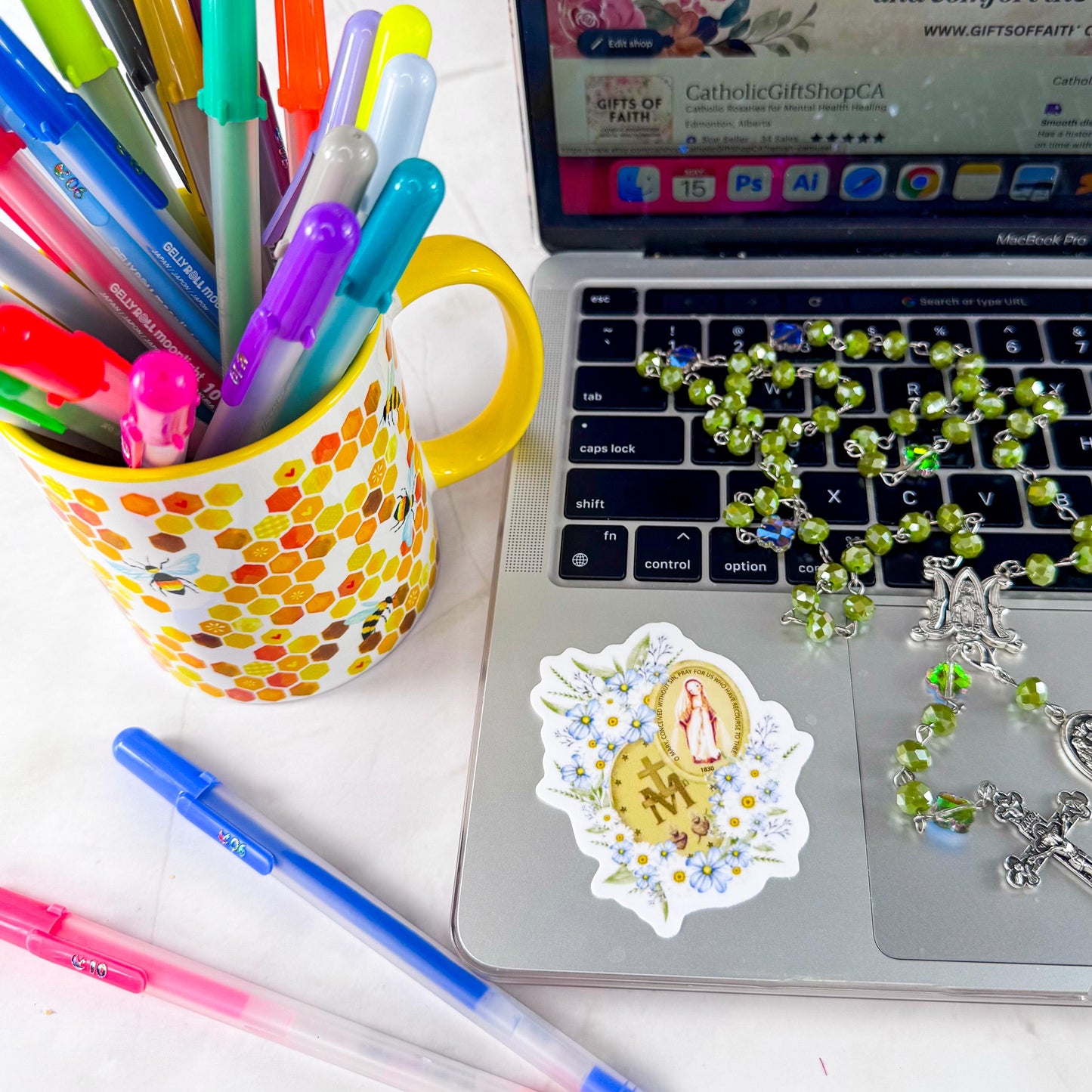 The Miraculous Medal Catholic Vinyl Sticker