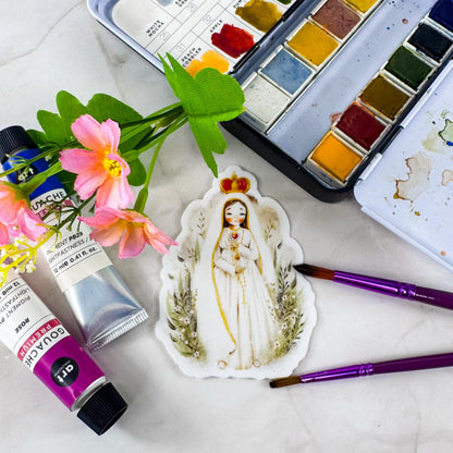 Our Lady of Fatima Catholic Vinyl Sticker