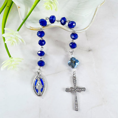 Our Lady of Grace Miraculous Medal Pocket Rosary Bracelet