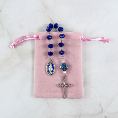 Our Lady of Grace Miraculous Medal Pocket Rosary Bracelet